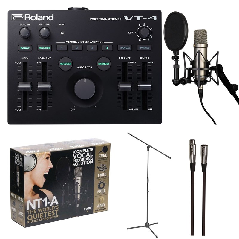 Roland VT-4 Vocal Transformer Recording Bundle