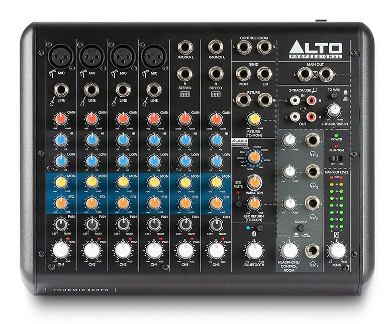 Alto Professional TrueMix 800FX 8-Channel USB Mixer with Effects