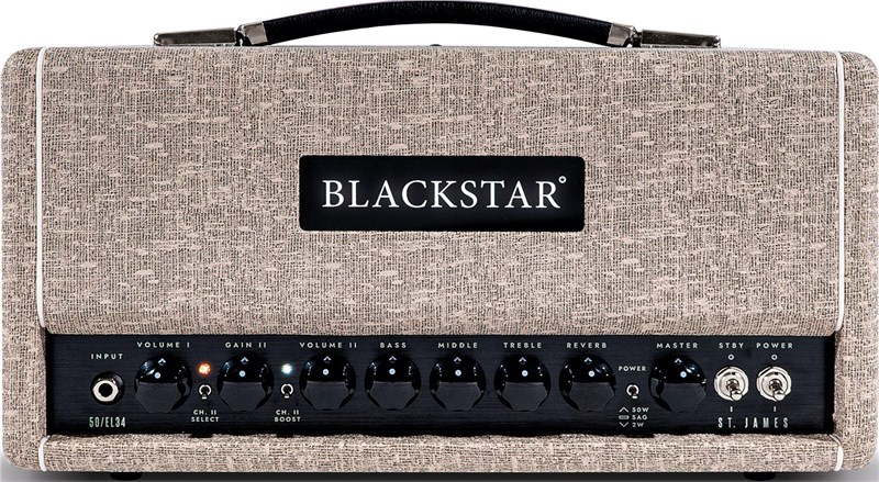 Blackstar St James 50 EL34H 50W Ultra Lightweight Valve Head Electric Guitar Amplifier