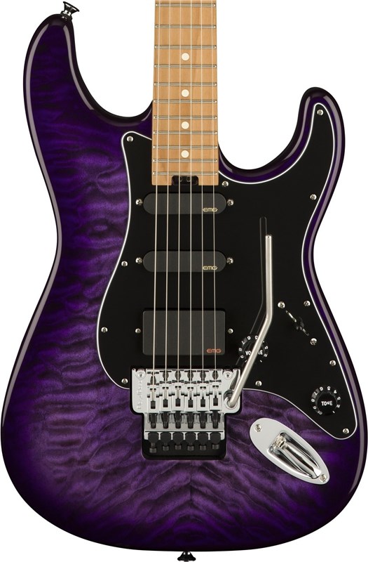 Charvel Marco Sfogli Signature Pro-Mod So-Cal Style 1 HSS FR CM QM, Transparent Purple Burst