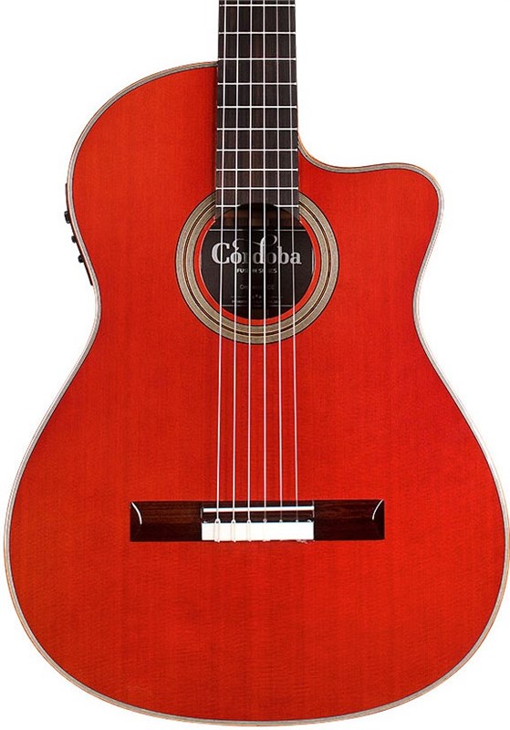 Cordoba GK Studio Negra Electro Classical, Wine Red