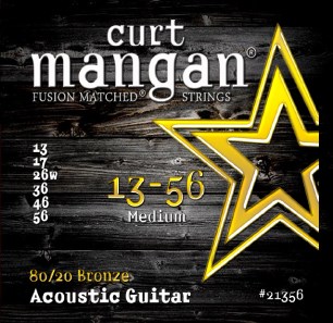 Curt Mangan Fusion Matched 80/20 Bronze Medium Acoustic, 13-56