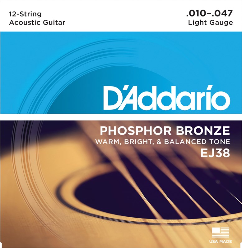 D Addario EJ38 Phosphor Bronze 12 String Light 10 47