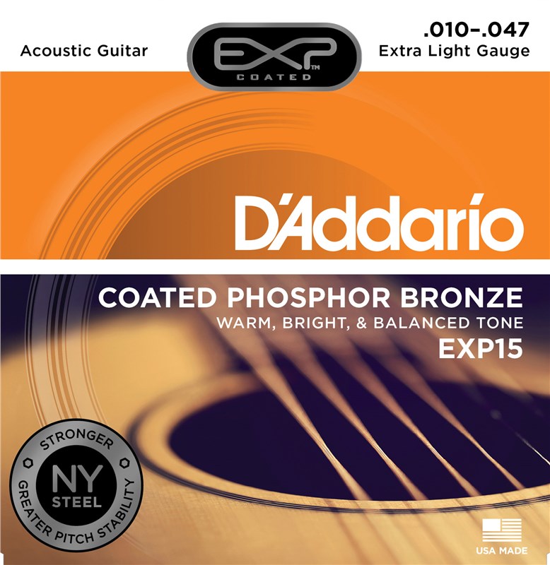 D Addario EXP15 Coated Phosphor Bronze Acoustic Extra Light 10 47