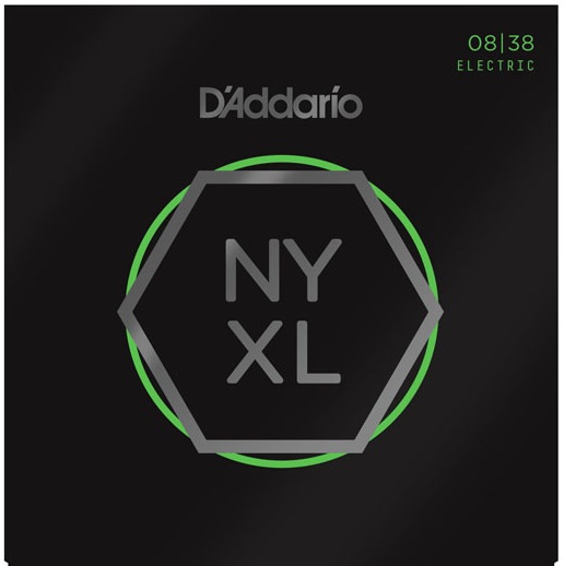 D'Addario NYXL0838 Nickel Wound Electric, Extra Light, 8-38 Electric Guitar String