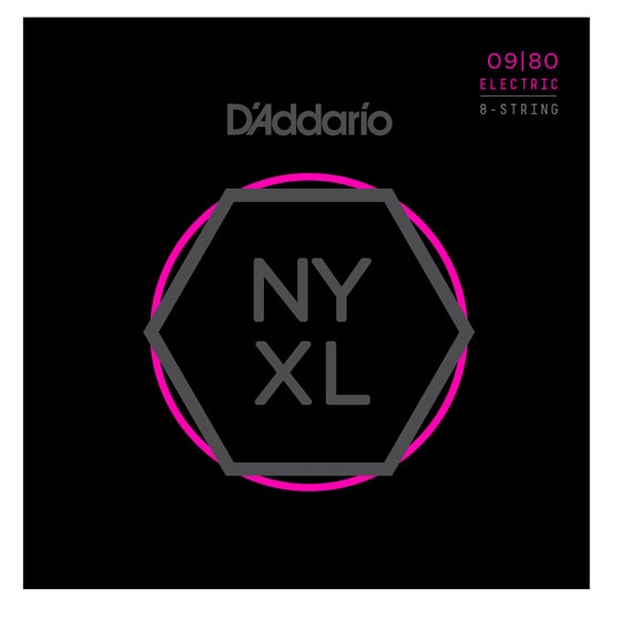 D Addario NYXL0980 Nickel Wound 8 String Electric GAK