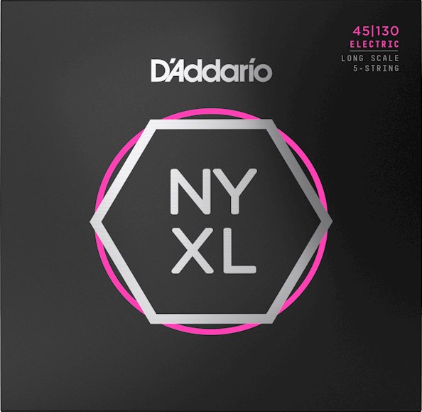 D Addario NYXL 5 String Bass Regular Light 45 130 Long Scale