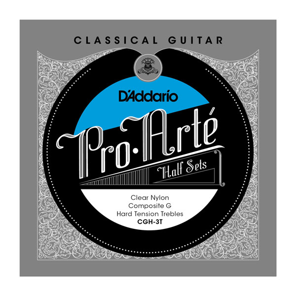 D'Addario CGN-3T Pro-Arte Clear Nylon With Composite G Treble Half Set (Normal Tension) Classical Guitar String