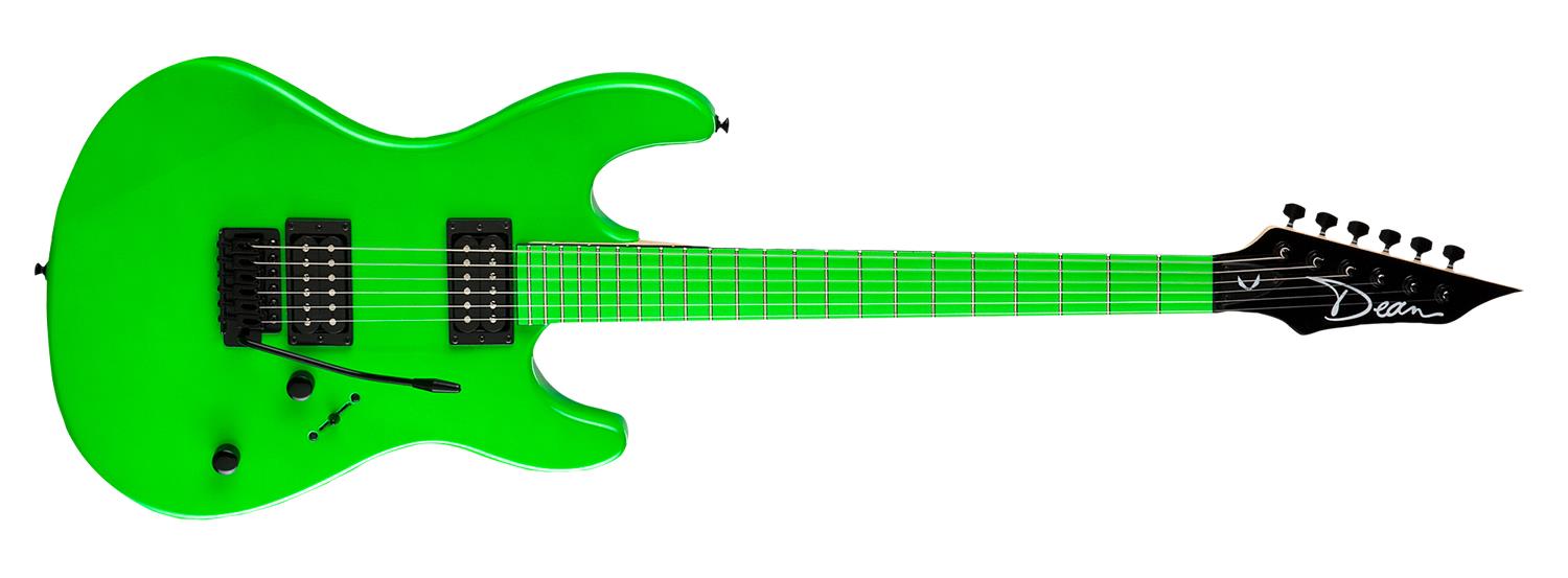 Гитара на зеленом фоне