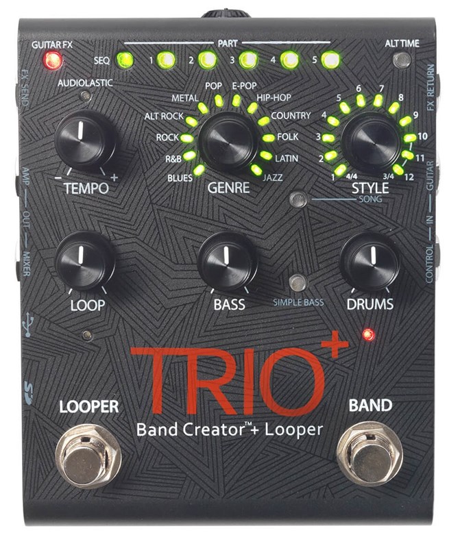 DigiTech Trio Plus Advanced Band Creator & Looper Pedal Effects Pedal