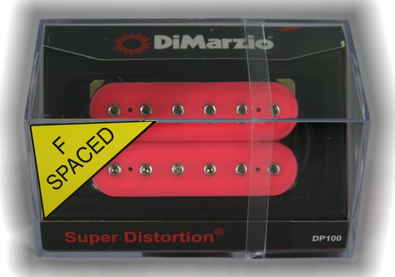 DiMarzio DP100F Super Distortion Humbucker Pickup, F-Spaced, Pink