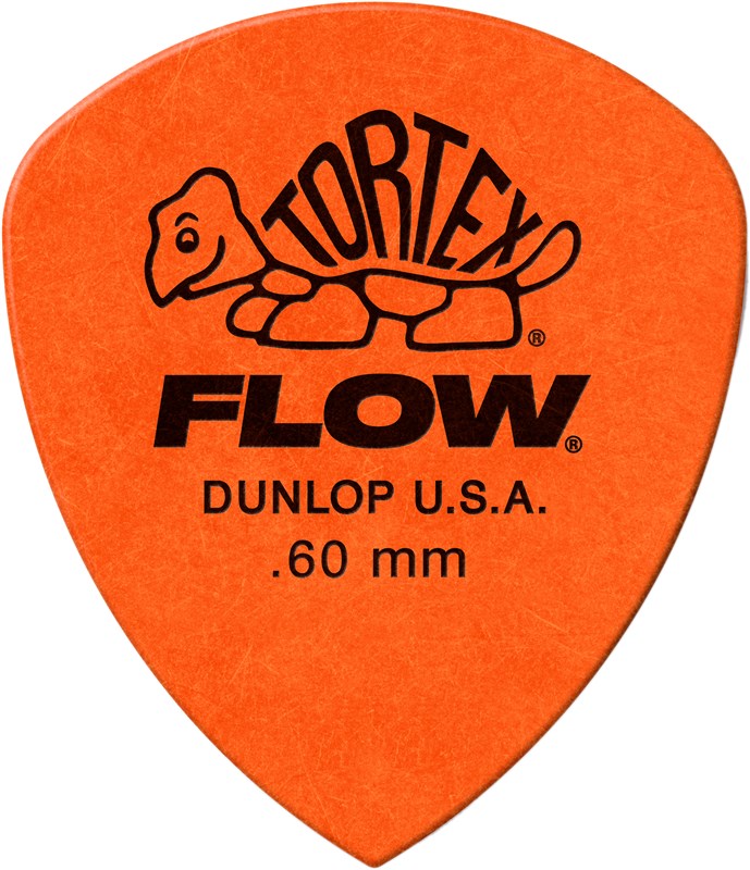 Dunlop Accessories Dunlop 558P Tortex Flow Pick, .60mm, Orange, 12 Pack