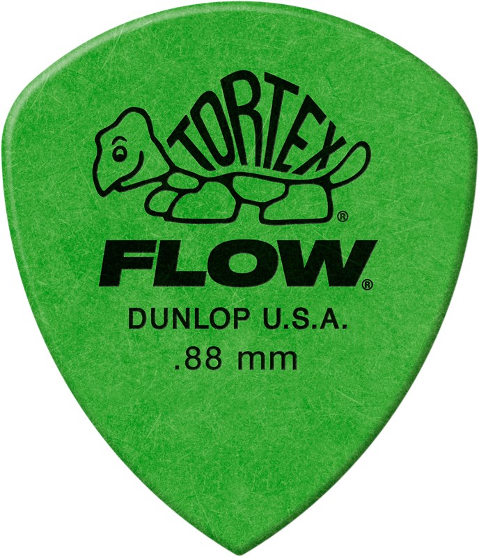 Dunlop Accessories Dunlop 558P Tortex Flow Pick, .88mm, Green, 12 Pack