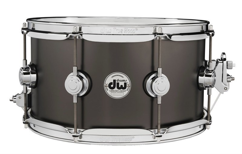 DW Collectors Series Satin Black over Brass Snare, 14x8in