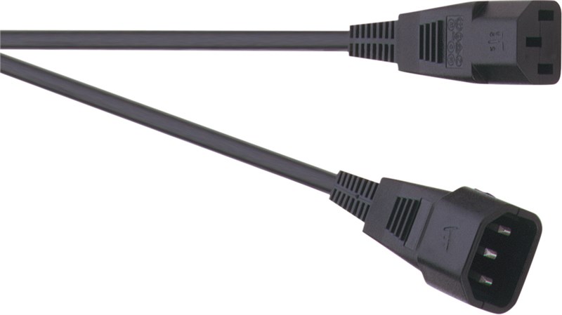 Eagle A145G 3 Pin IEC Extension Lead, 10A, 2m Power Supply