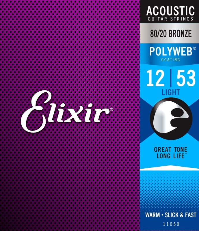 Elixir 11050 80/20 Bronze Polyweb Acoustic, Light, 12-53