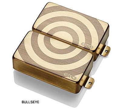 EMG Metal Works LTD Zakk Wylde Humbucker Pickup Set, Bullseye Brushed Gold