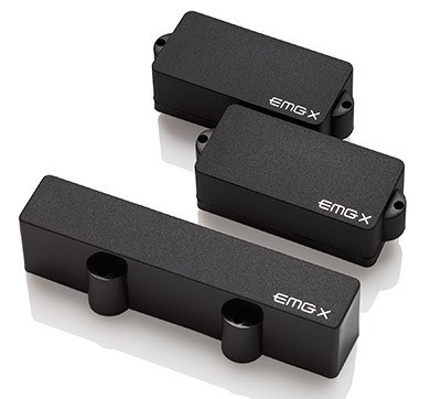 EMG PJX-SET PJ Style Active Bass Pickup Set, Black