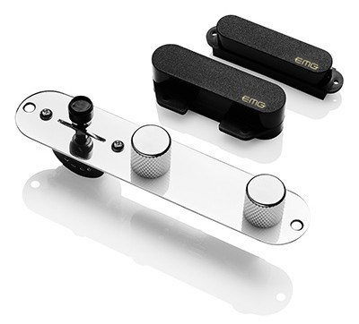 EMG T-SYSTEM Active Pickup Set with Control Plate, Black