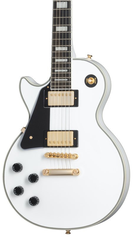 Epiphone Les Paul Custom, Alpine White, Left Handed Electric Guitar