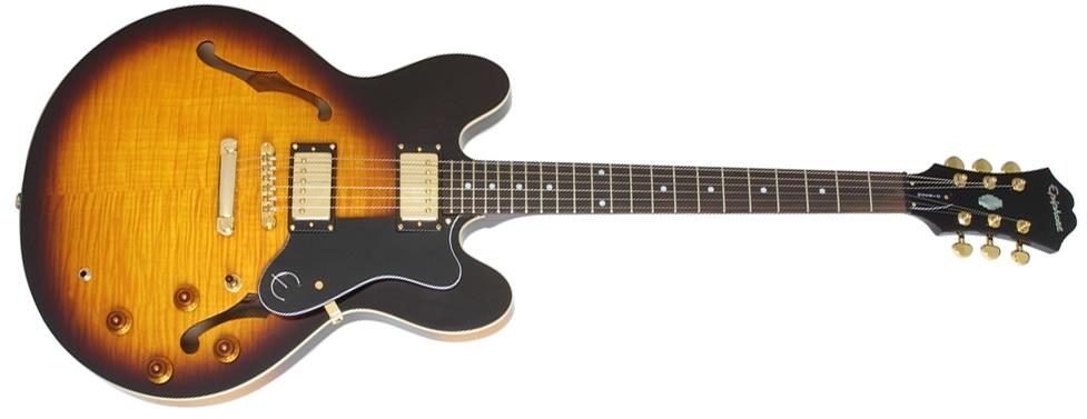 epiphone dot deluxe sunburst