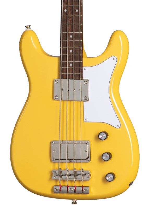 Epiphone Newport Short-Scale Bass, Sunset Yellow Bass Guitar