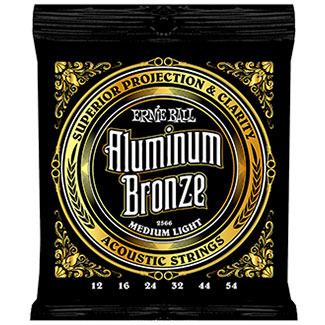 Ernie Ball 2566 Aluminium Bronze Acoustic, Medium Light, 12-54