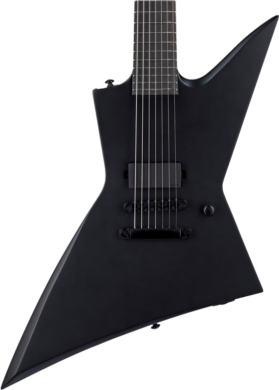 ESP LTD EX-7 Baritone, Black Metal, Black Satin