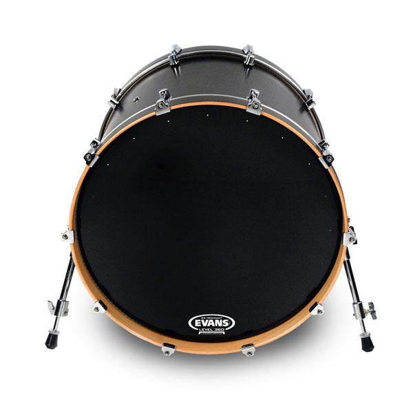 Evans EQ1 Resonant Black Bass Drum Head (22in) - BD22RA