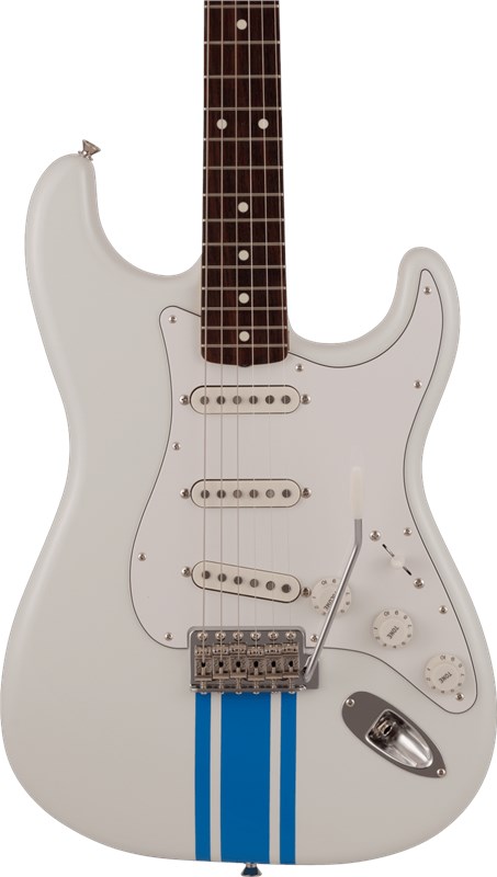 Fender 2023 Collection Made in Japan Traditional 60s Stratocaster, Olympic White w/ Comp Stripe