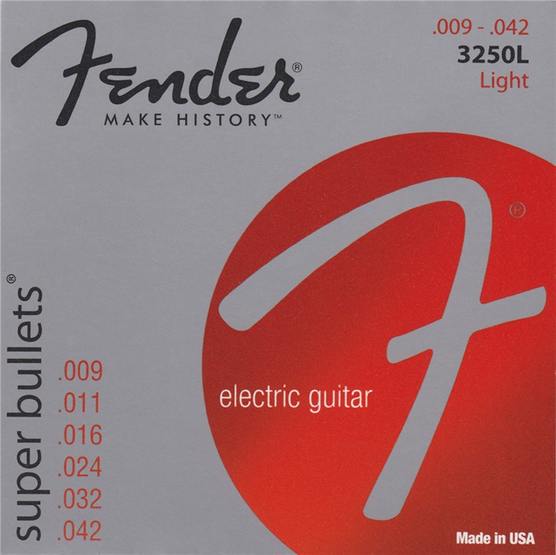 Fender 3250L Nickel-Plated Steel Super Bullet Strings 9-42