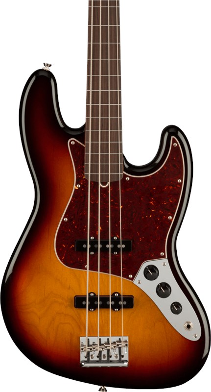 Fender American Professional II Jazz Bass, Fretless, Rosewood Fingerboard, 3 Tone Sunburst
