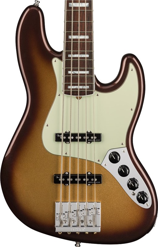 Fender American Ultra Jazz Bass V, Rosewood Fingerboard, Mocha Burst