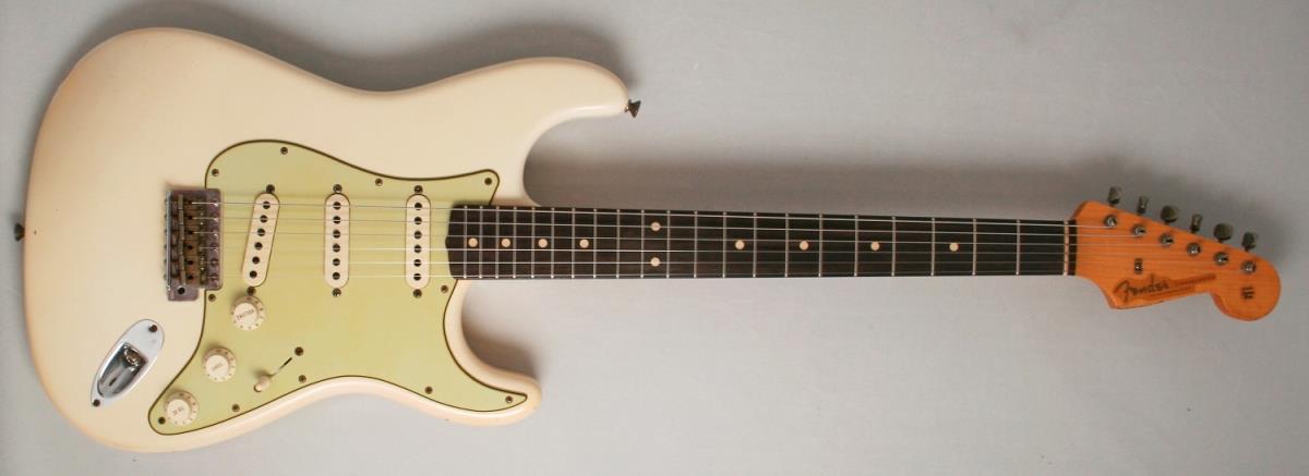 Aged olympic on sale white strat