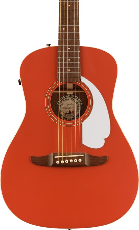 Fender Malibu Player Parlour Electro-Acoustic, Fiesta Red