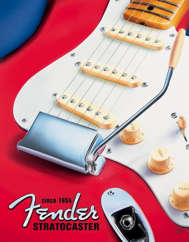 Fender tin store sign