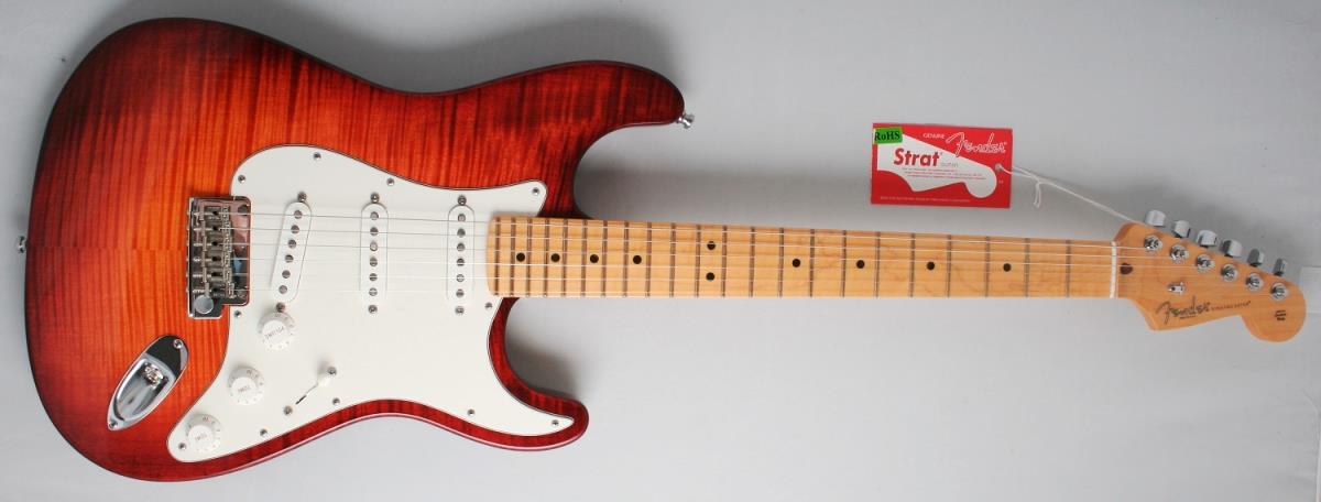 fender select stratocaster dark cherry burst