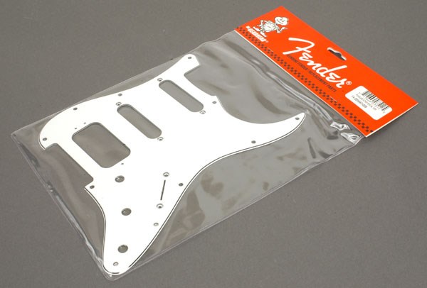 fender hss pickguard white