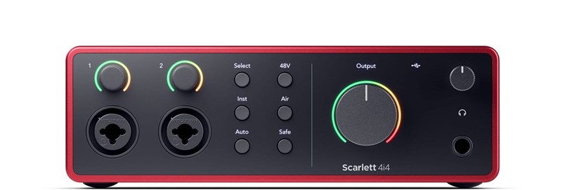 Focusrite Scarlett 4i4 USB Audio Interface, 4th Gen