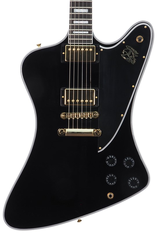 Gibson Custom Firebird Custom, Ebony Fingerboard, Gloss Ebony Electric Guitar