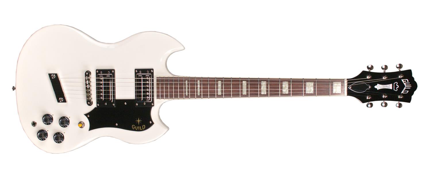 Guild S-100 Polara Newark St, White Electric Guitar
