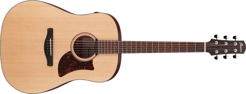 Ibanez AAD100E Dreadnought Electro Acoustic, Open Pore Natural Acoustic Guitar