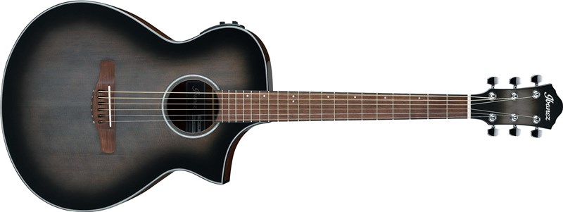 Ibanez AEWC11 Thin Body Electro Acoustic, Trans Charcoal Burst High Gloss
