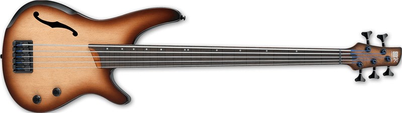 Ibanez SRH505F Bass Workshop LTD Fretless, 5 String, Natural Browned Burst Flat