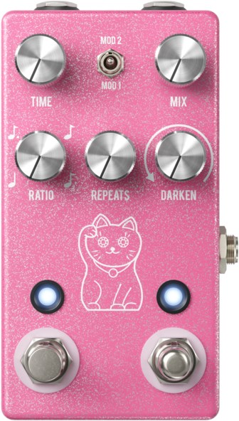 JHS Pedals Lucky Cat Delay Pedal, Pink