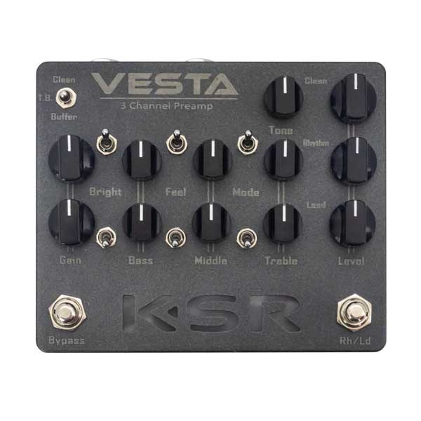 KSR VESTA 3 Channel 80s/90s Preamp Pedal Effects Pedal