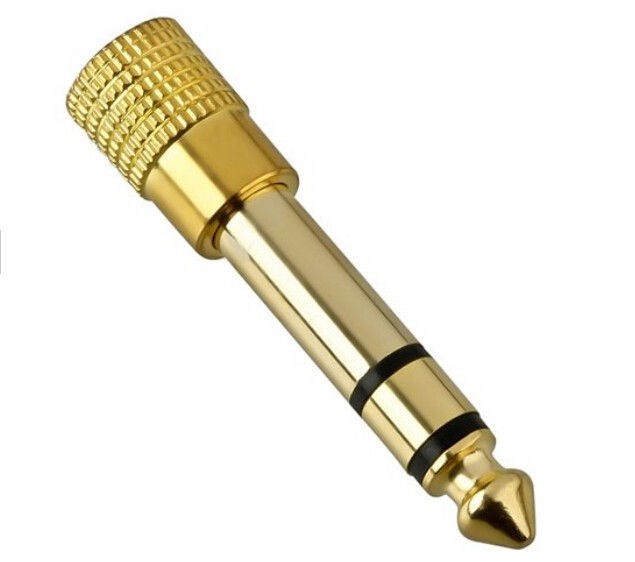 6.35mm Stereo Plug to 3.5mm Stereo Jack Adaptor, 6.35mm Male to