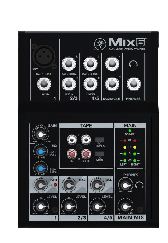 Mackie Mix5 5 Channel Compact Mixer