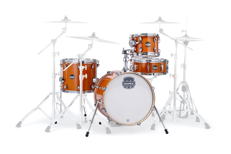 Mapex MM486S Mars Maple 4-Piece Bop Shell Pack, Gloss Amber