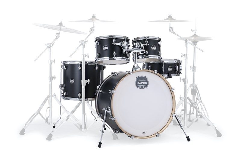 Mapex MM529SF Mars Maple 5-Piece Rock Shell Pack, Matte Black